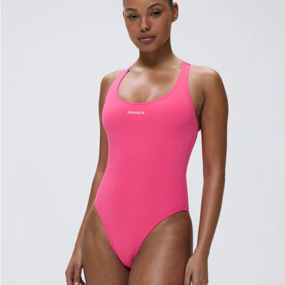 Adanola Women's Pink One-Piece Swimsuit